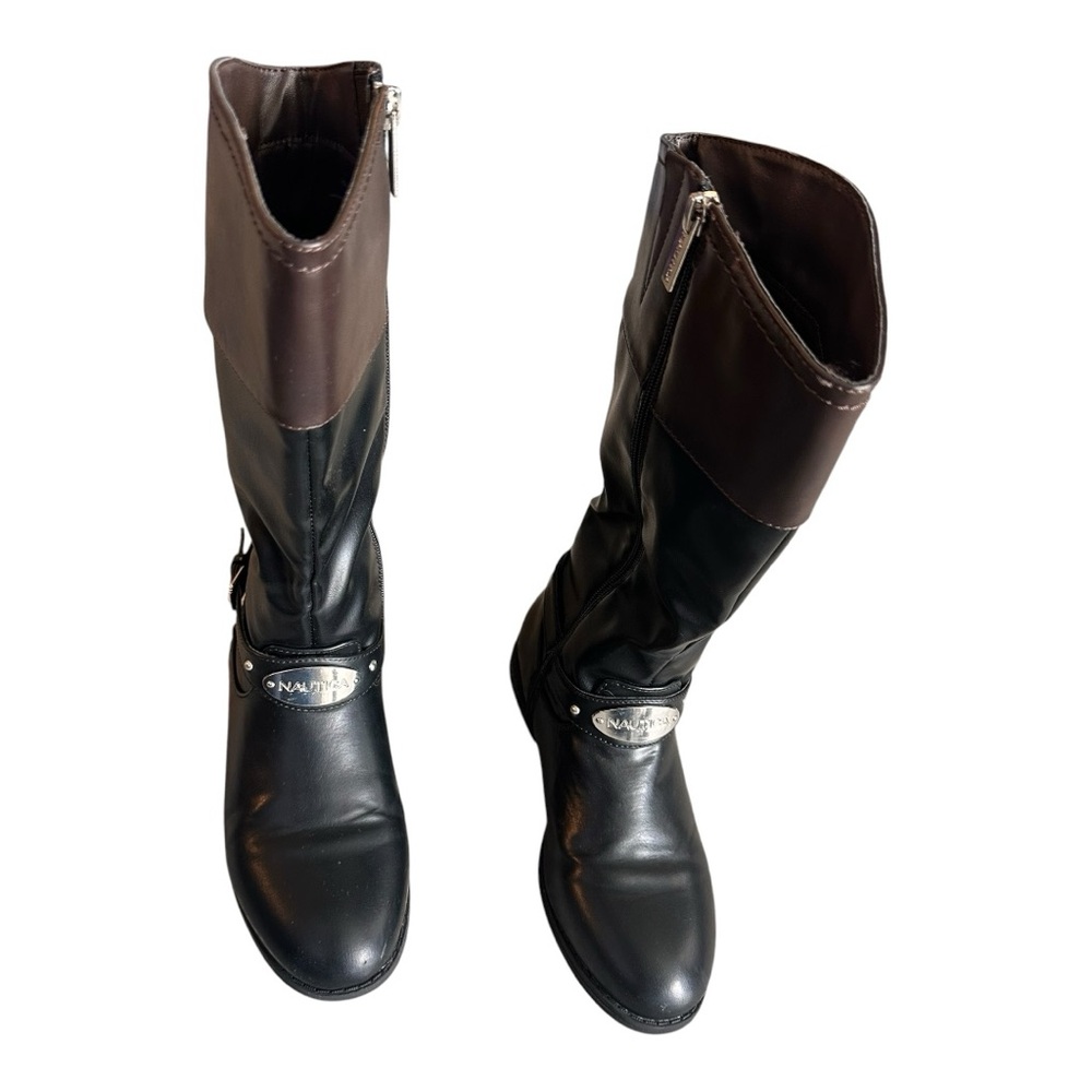 Nautica Two-Tone Black and Brown Boots size 4 , for girls